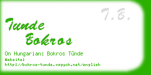 tunde bokros business card
